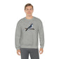 Downy Woodpecker (PS Dry Brush) Blend Crewneck Sweatshirt, Birds, Birding, Birder, Bird Watching, Bird Watcher, Birdwatcher Gifts,
