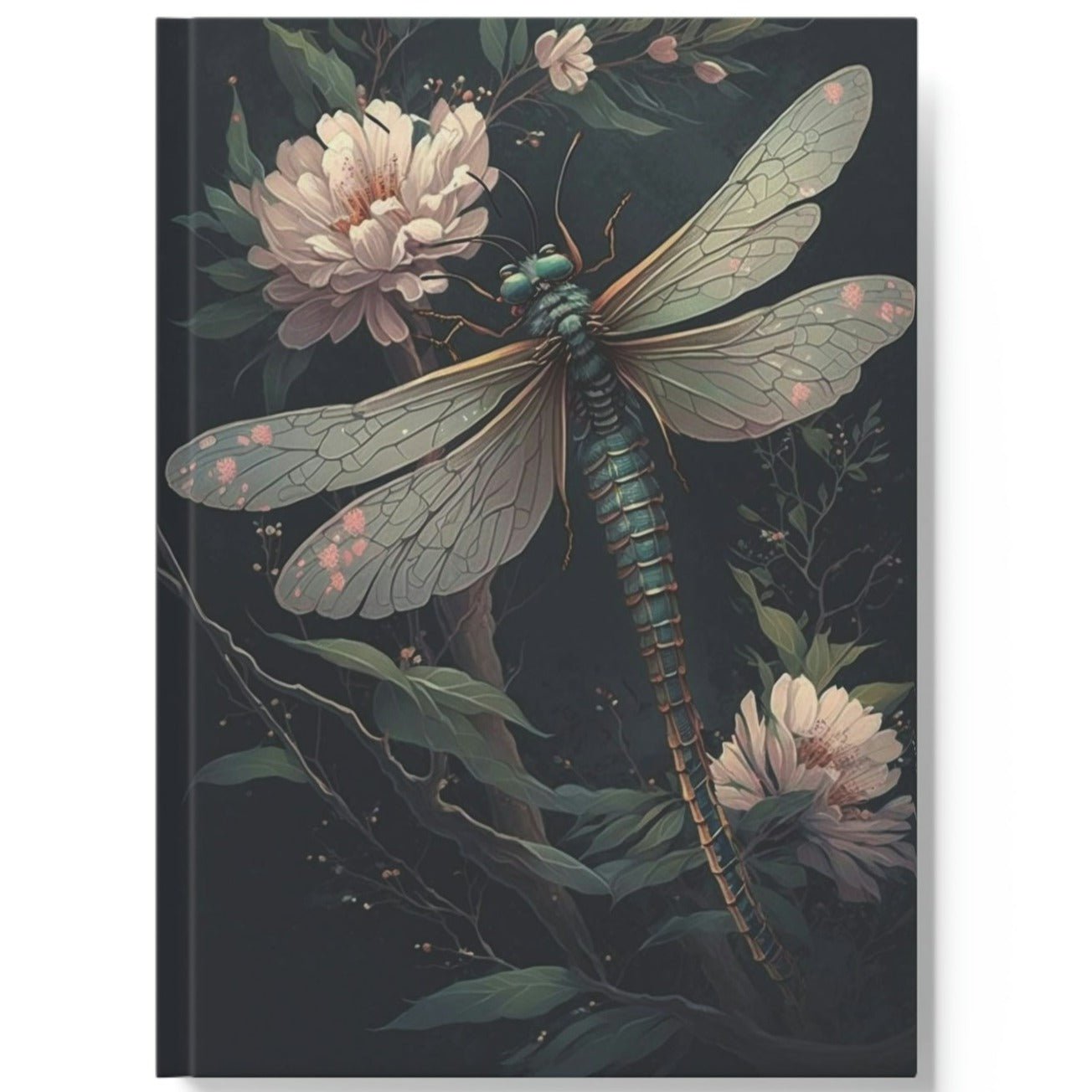 Dragonfly Inspirations - Dragonfly on Lily Pad - Hard Backed Journal