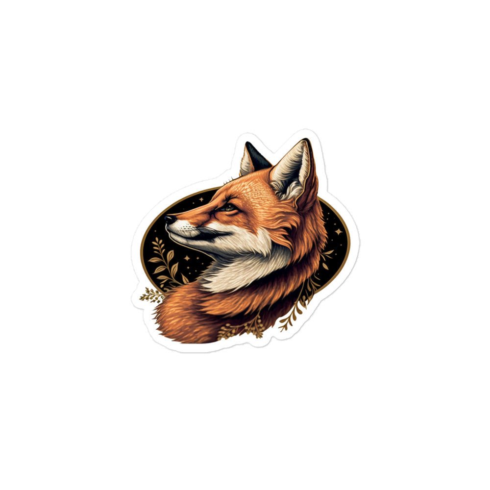 Elegant Fox Bubble-Free Stickers -Elegant Fox Sticker Sheet