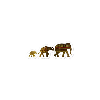 Elephant Family Bubble-Free Stickers