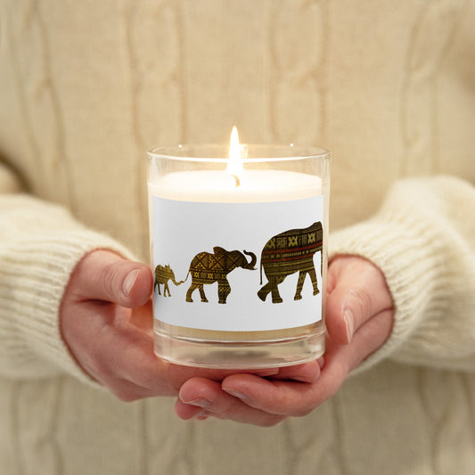 Elephant Family Glass Jar Soy Wax Candle