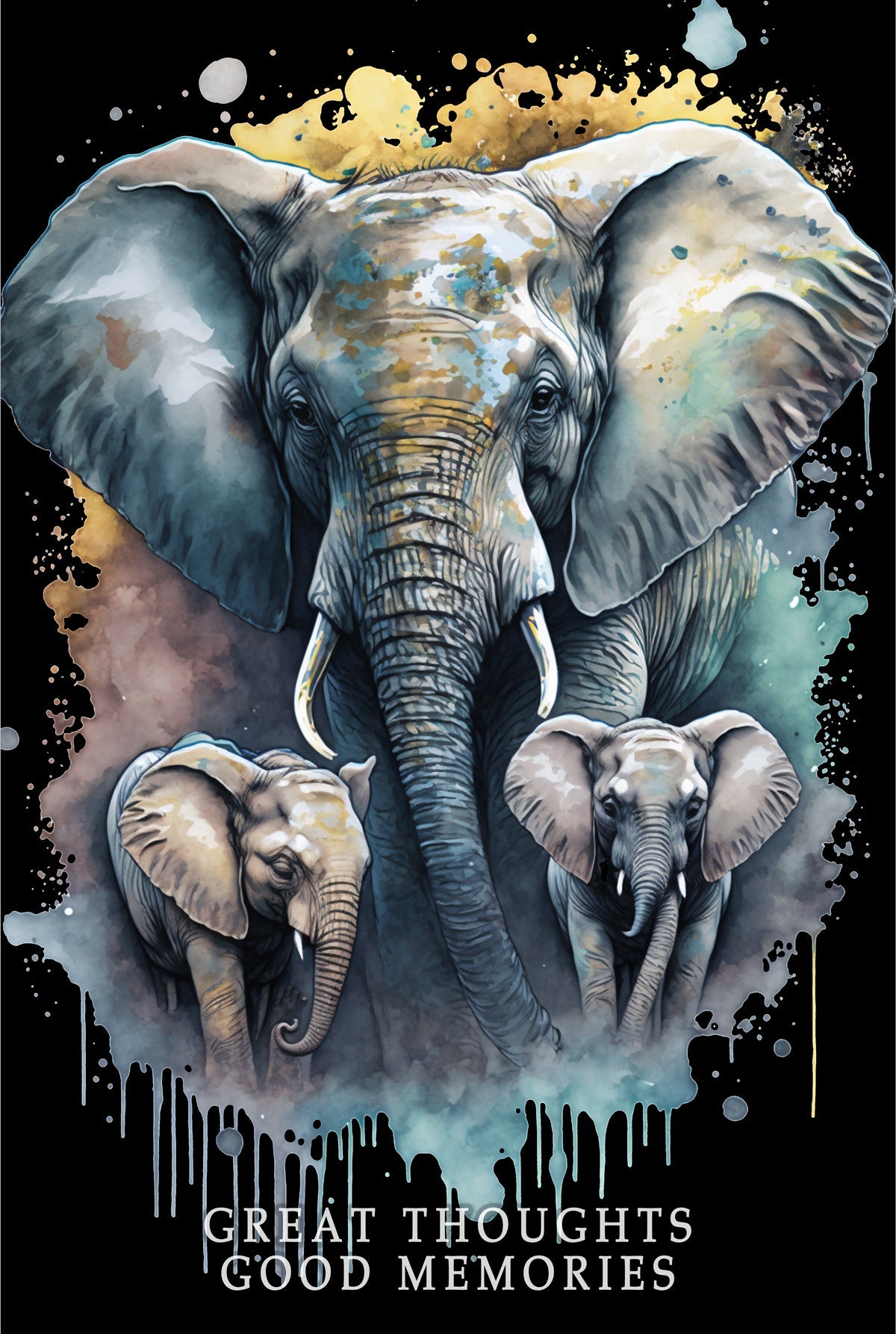 Elephant Family "Great Thoughts, Good Memories" Hard Backed Journal