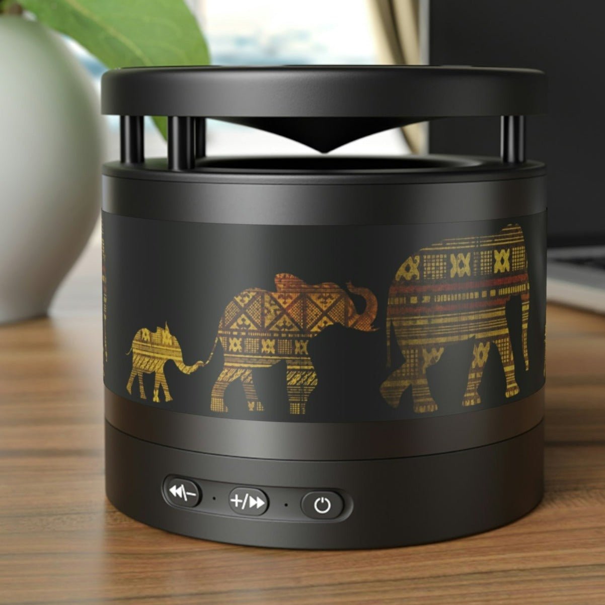 Elephant Family Metal Bluetooth Speaker and Wireless Charging Pad