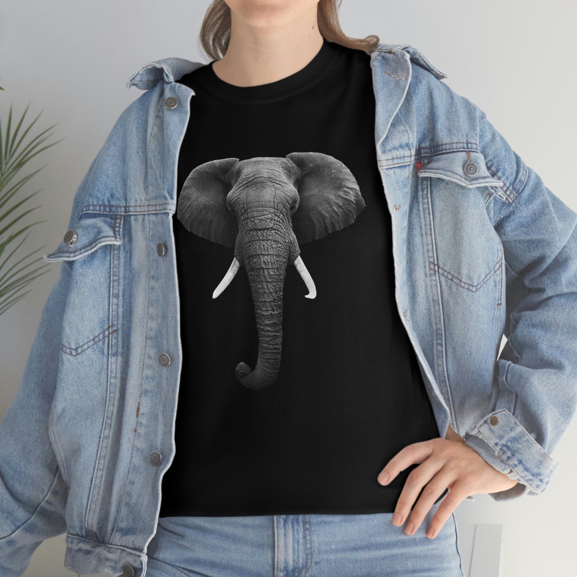 Elephant Jungle Majestic Unisex Heavy Cotton Tee