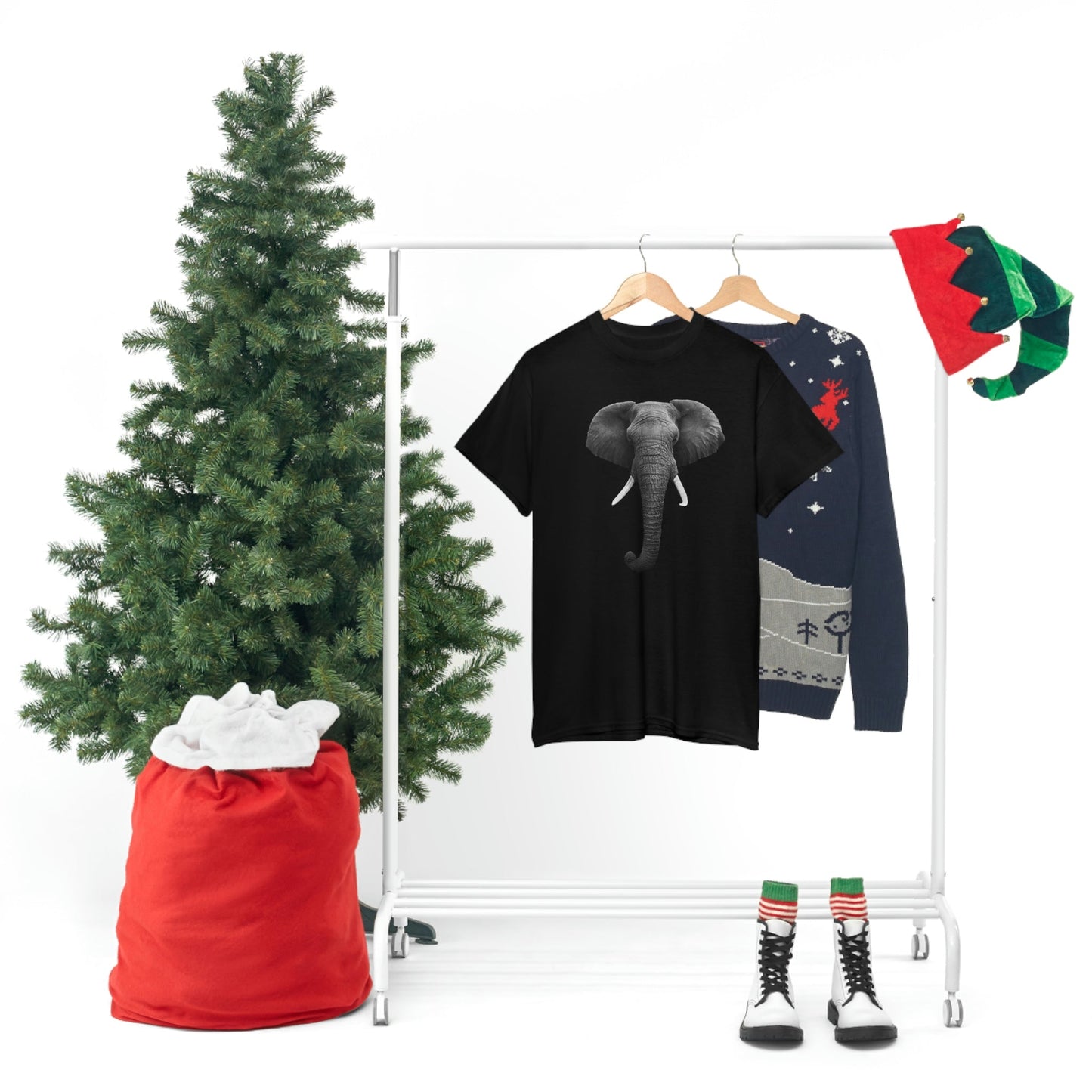 Elephant Jungle Majestic Unisex Heavy Cotton Tee