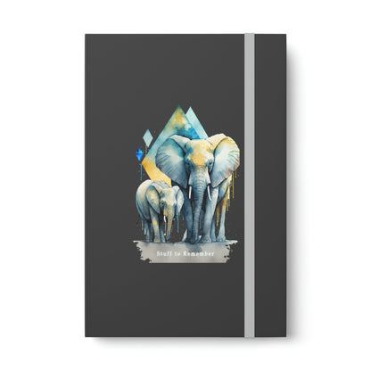 Elephant "Stuff to Remember" Color Contrast Notebook Journal - Ruled