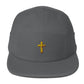 Embroidered Cross on a 5 Panel Camper Hat Cap Jesus Faith Christian Christianity Catholic Religion Religious Communion