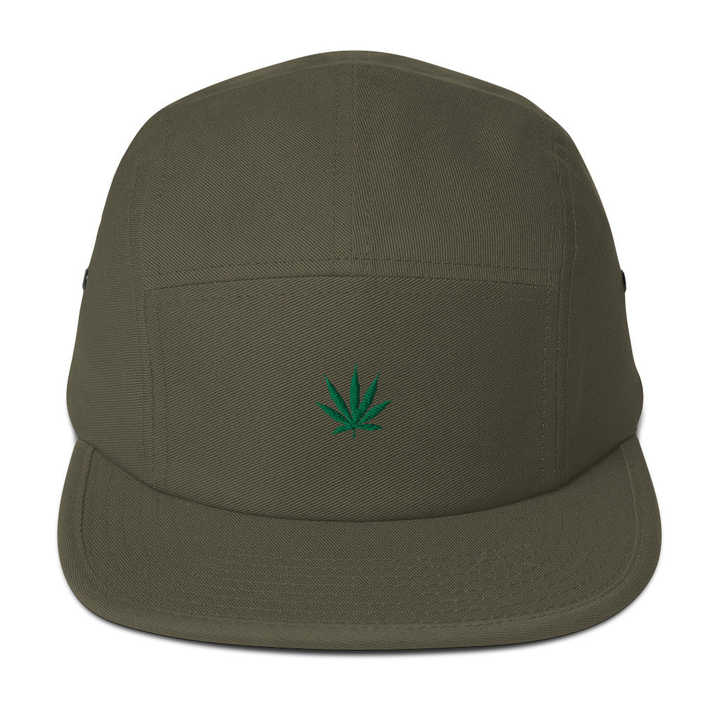 Embroidered Marijuana Leaf Five Panel Cap Ganja Maryjane Weed Pot MJ 420