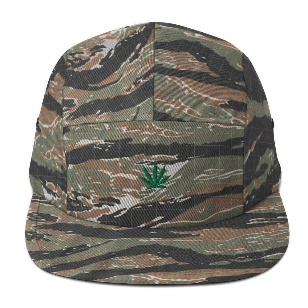 Embroidered Marijuana Leaf Five Panel Cap Ganja Maryjane Weed Pot MJ 420