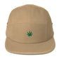 Embroidered Marijuana Leaf Five Panel Cap Ganja Maryjane Weed Pot MJ 420