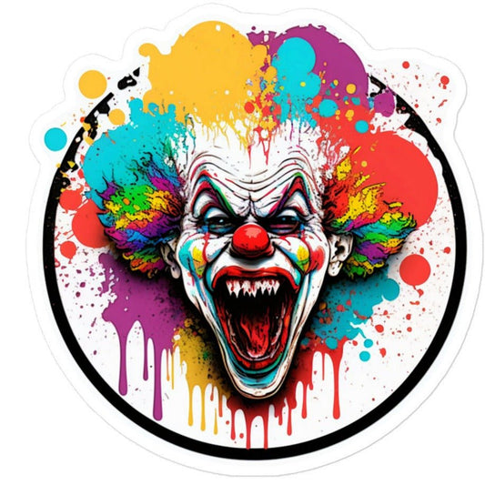 Evil Clown Bubble-Free Stickers