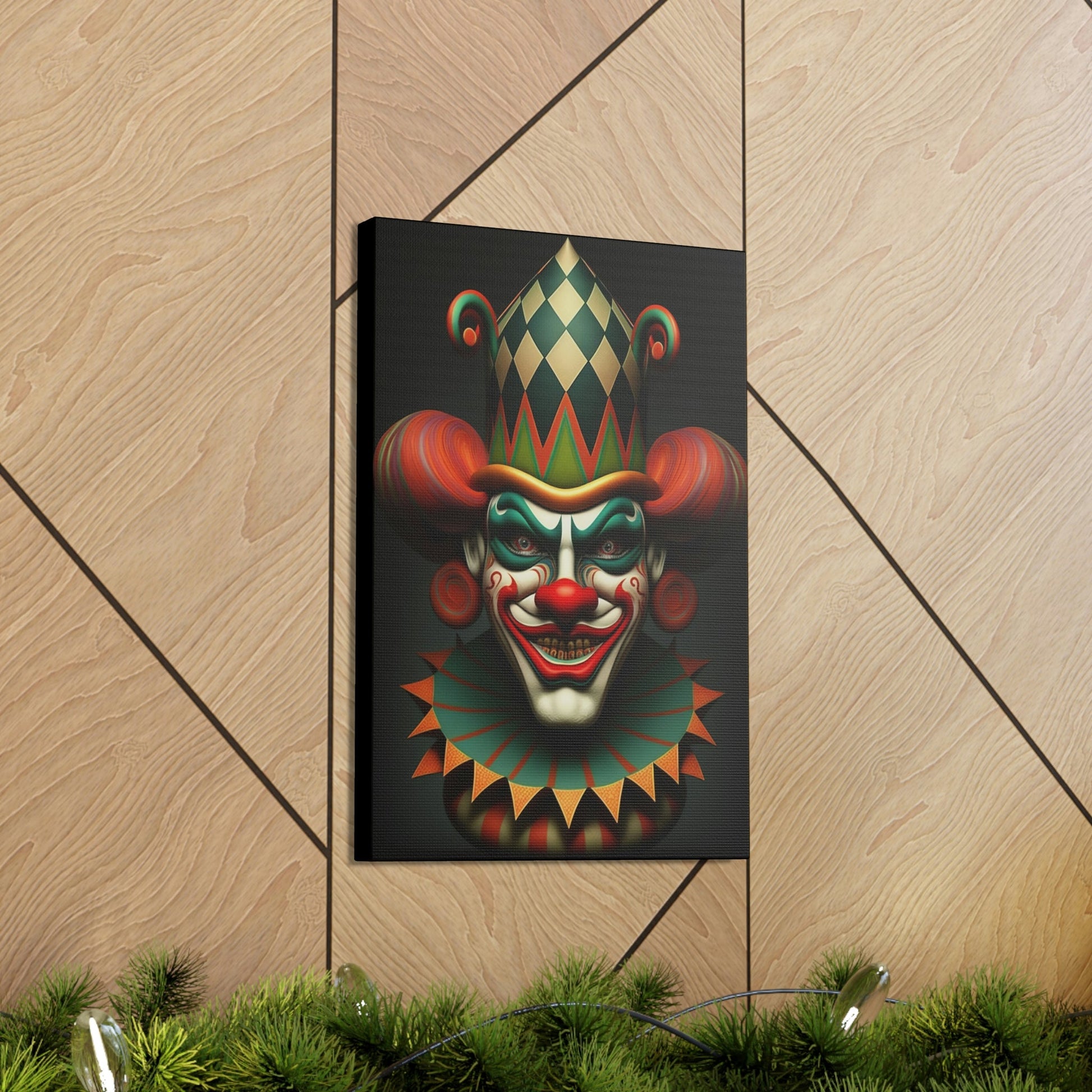 Evil Crazy Insane Spooky Clowns – Mr. Terrifier the Clown from Hell Canvas Gallery Wraps