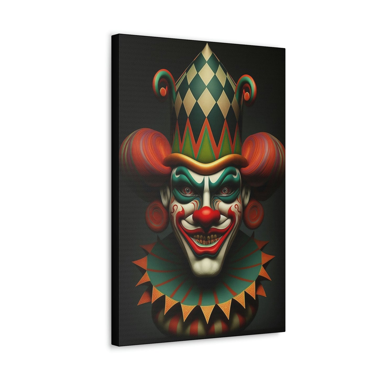 Evil Crazy Insane Spooky Clowns – Mr. Terrifier the Clown from Hell Canvas Gallery Wraps