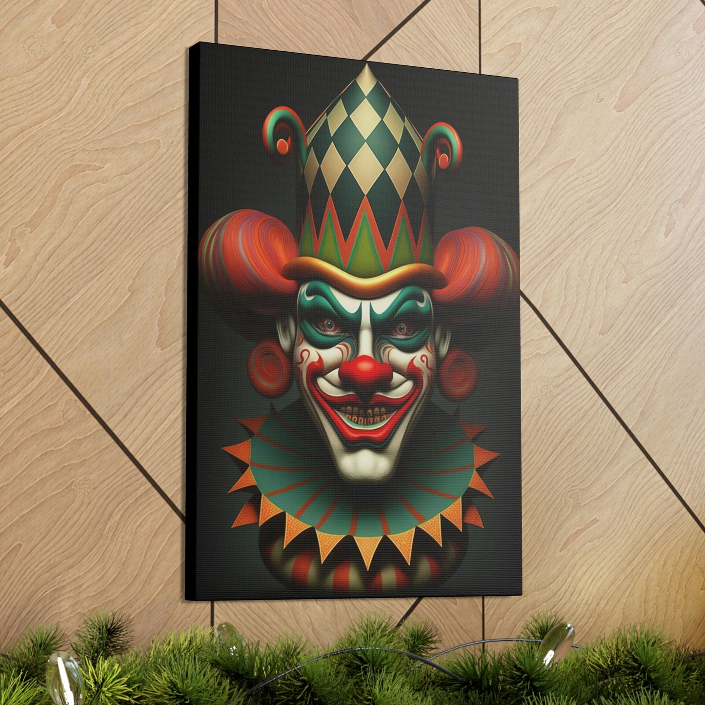 Evil Crazy Insane Spooky Clowns – Mr. Terrifier the Clown from Hell Canvas Gallery Wraps