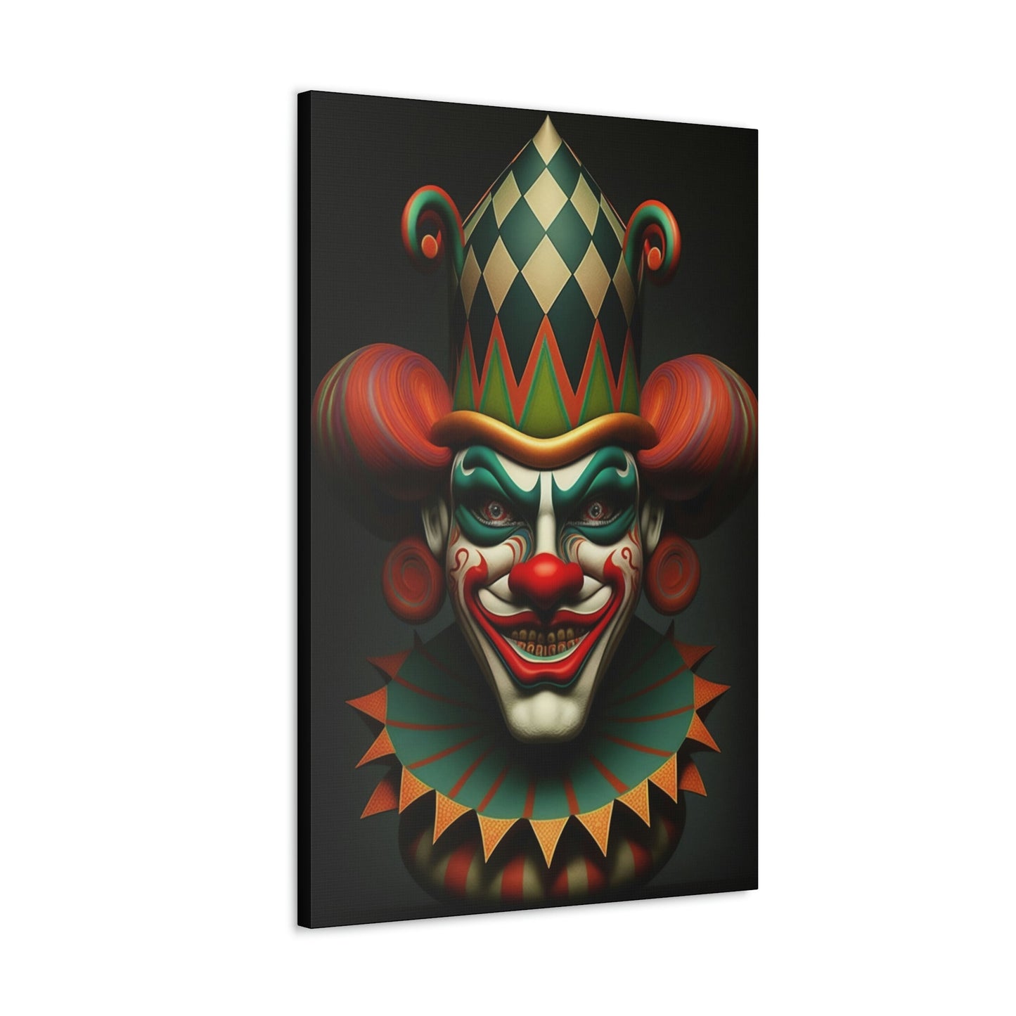 Evil Crazy Insane Spooky Clowns – Mr. Terrifier the Clown from Hell Canvas Gallery Wraps