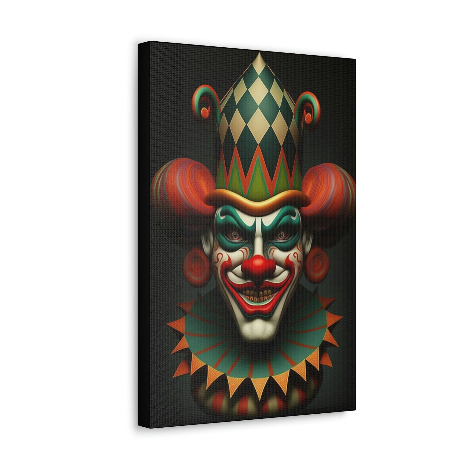 Evil Crazy Insane Spooky Clowns – Mr. Terrifier the Clown from Hell Canvas Gallery Wraps