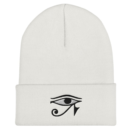 Eye of Horus, Egyptian God of the Sky and Vengeance Cuffed Beanie