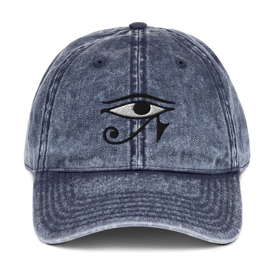 Eye of Horus, Egyptian God of the Sky and Vengeance Vintage Cotton Twill Cap