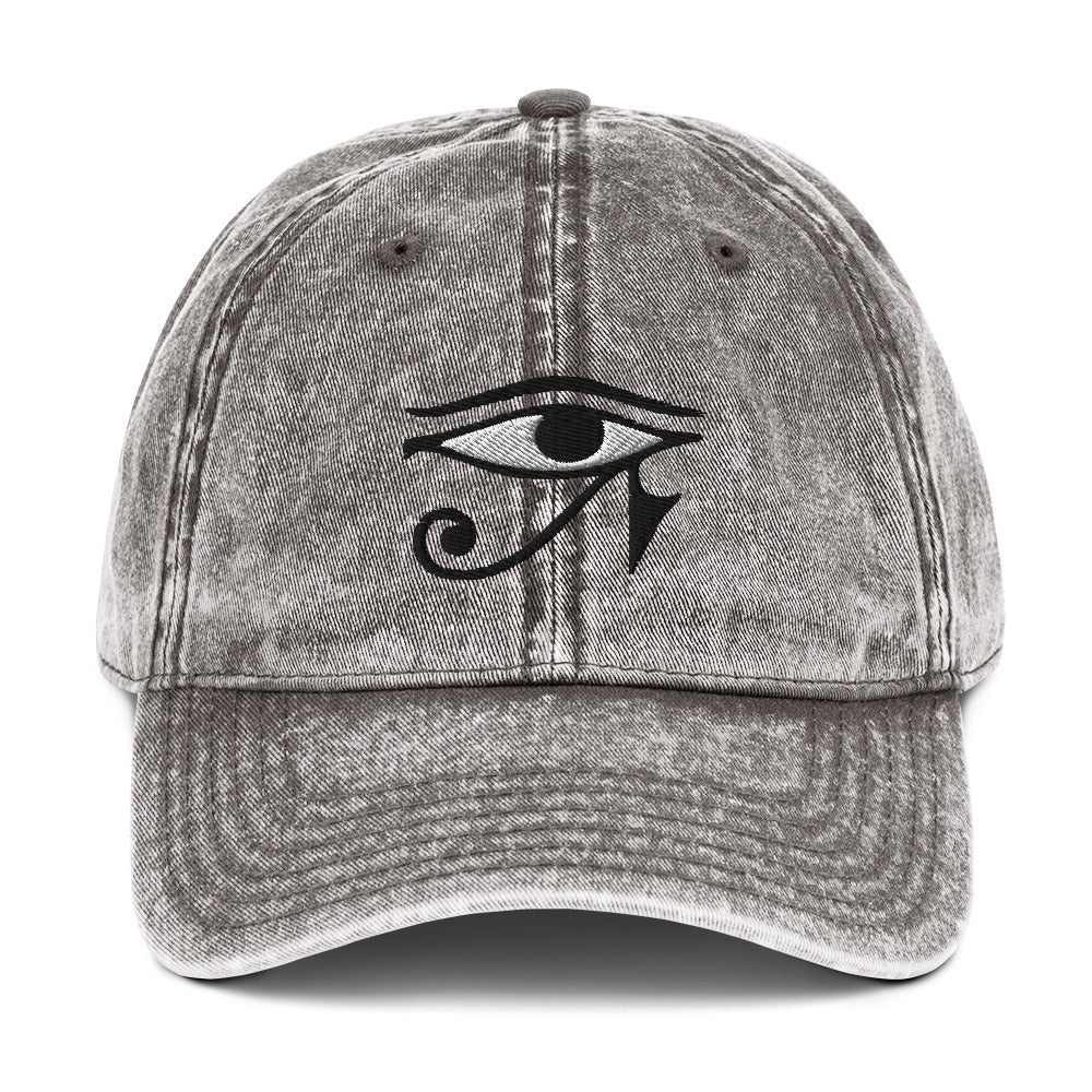 Eye of Horus, Egyptian God of the Sky and Vengeance Vintage Cotton Twill Cap