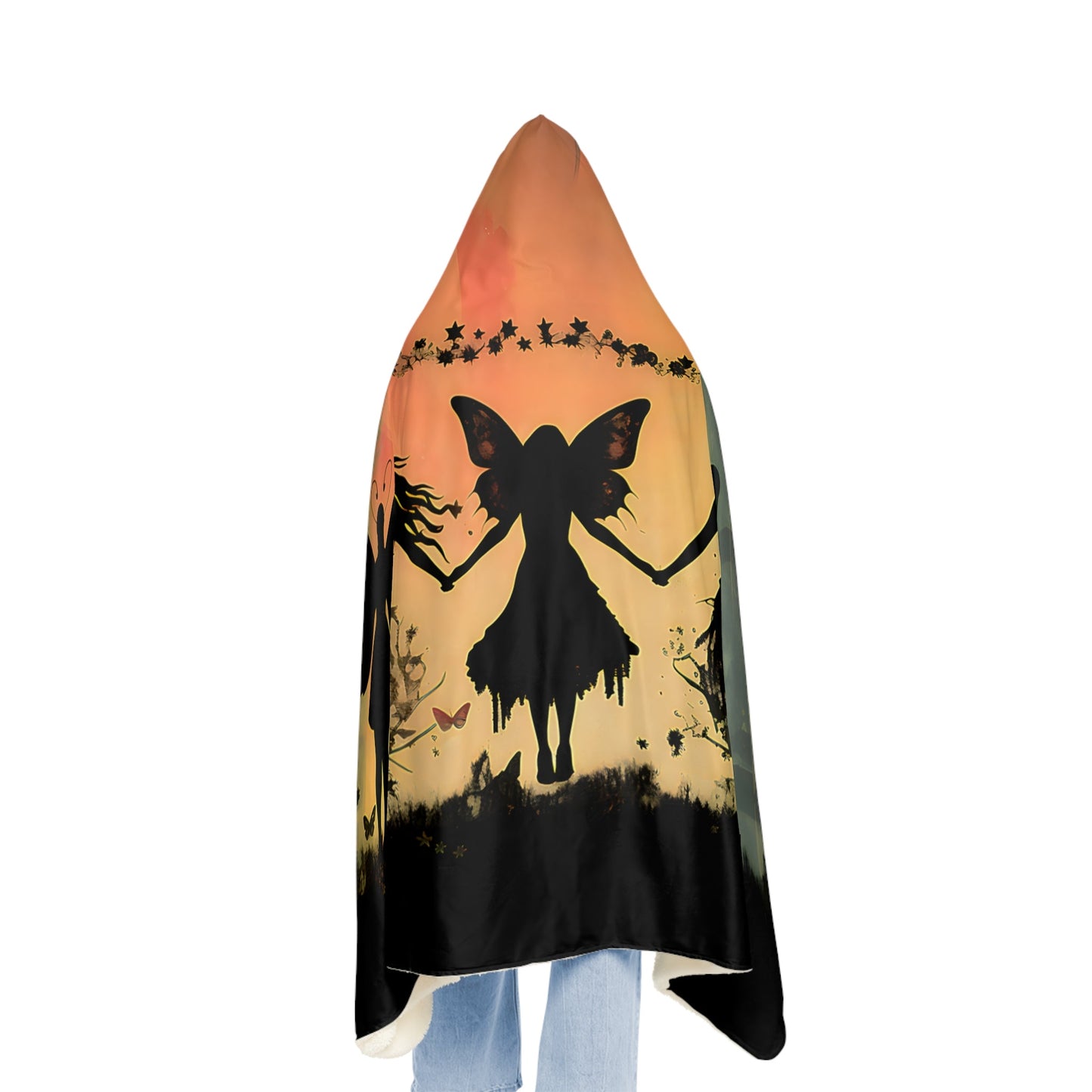 Fairy Grunge Silhouette Hoodie Blanket