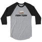 FARM TEAM | Raglan Baseball Shirt | Farm Animal Shirt | Great 4-H Gift