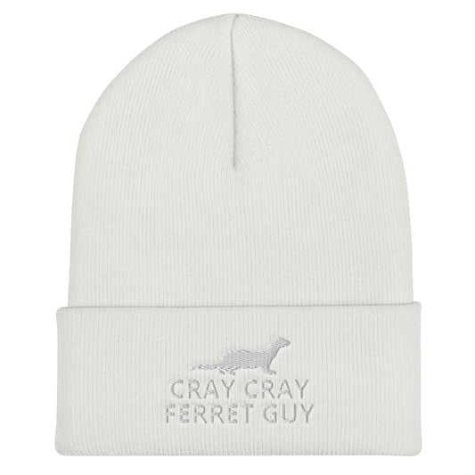 Ferret Cuffed Beanie | Cray Cray Ferret Guy | Perfect gift for the Pet Ferret lover! | Multiple Hat Colors Available