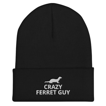 Ferret Cuffed Beanie | Crazy Ferret Guy | Perfect gift for the Pet Ferret lover! | Multiple Hat Colors Available