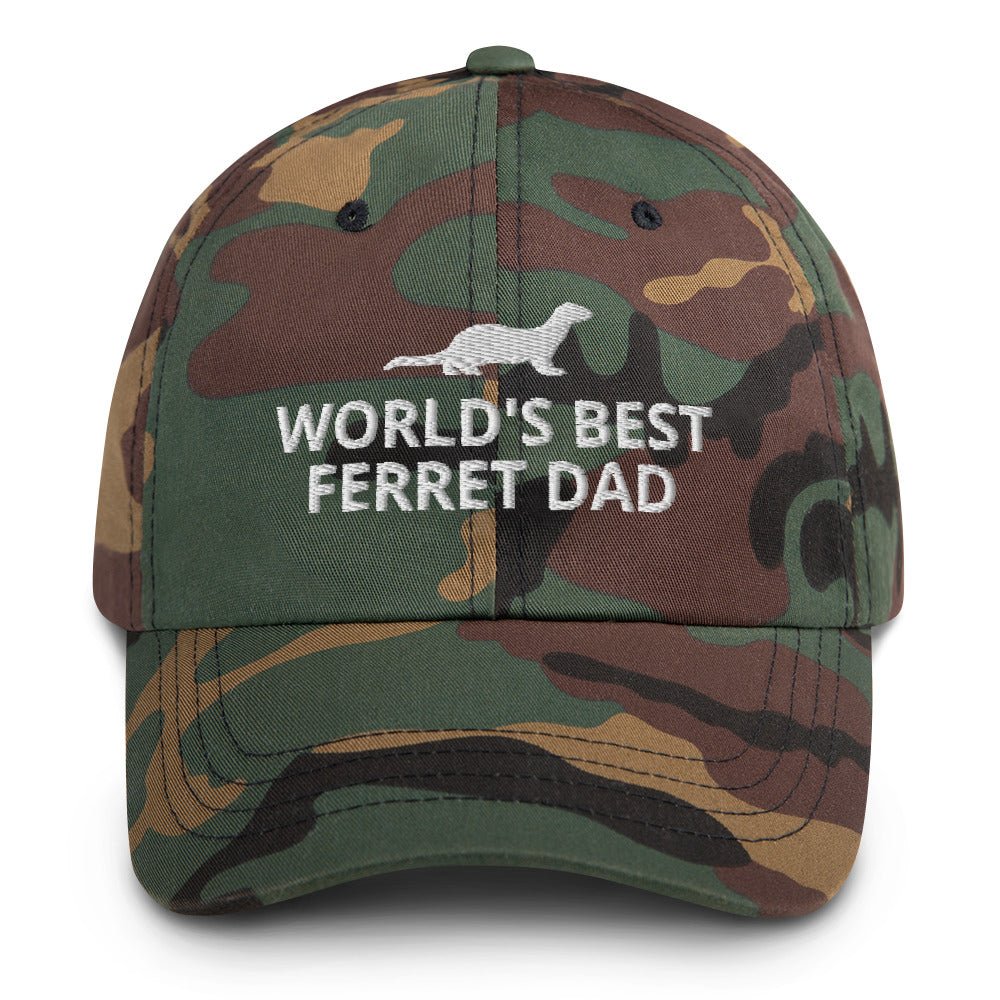 Ferret Hat | World's Best Ferret Dad | Perfect gift for the Pet Ferret lover! | Multiple Hat Colors Available