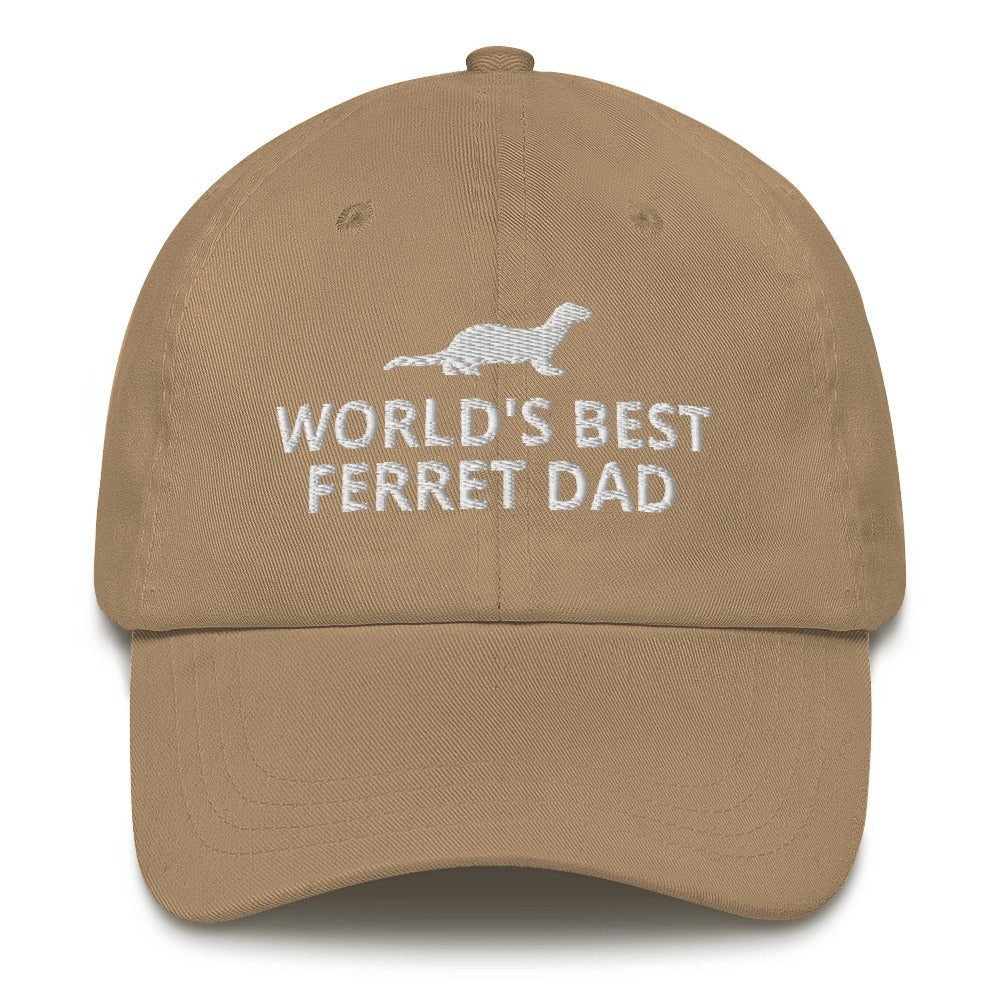 Ferret Hat | World's Best Ferret Dad | Perfect gift for the Pet Ferret lover! | Multiple Hat Colors Available