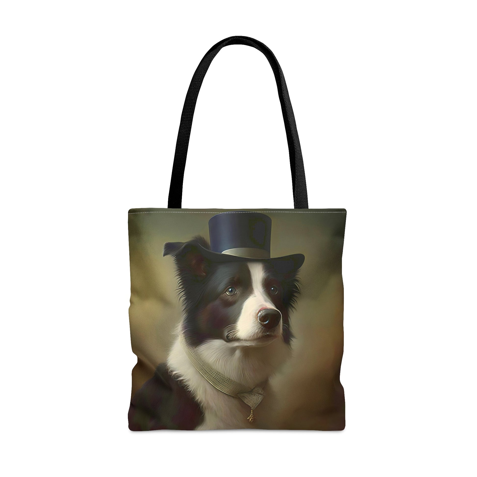 Floral Art Nouveau Border Collie Tote Bag