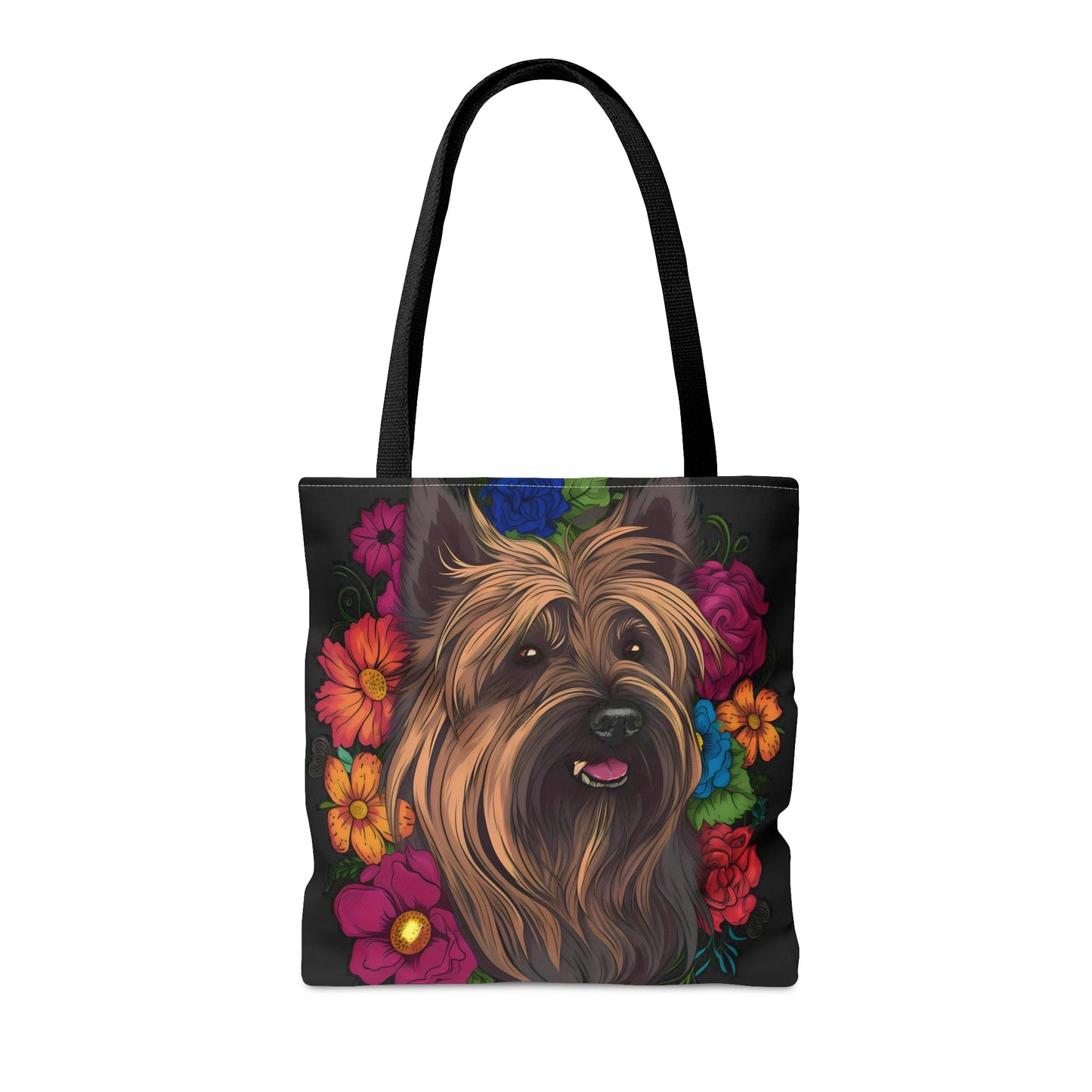 Floral Skye Terrier Tote Bag