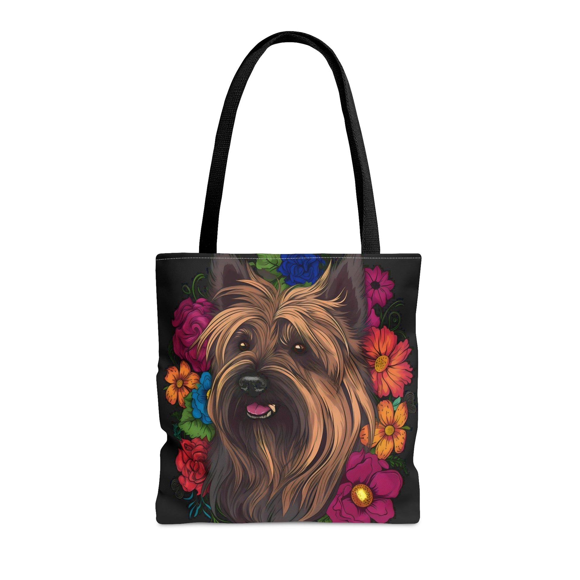 Floral Skye Terrier Tote Bag