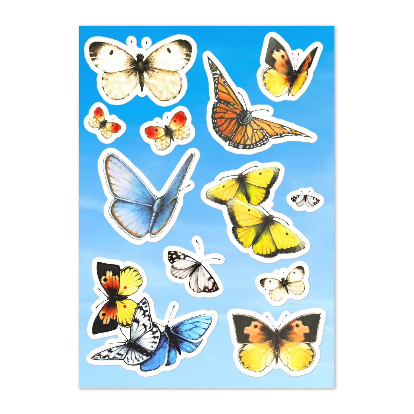 Flying Butterflies Sticker sheet