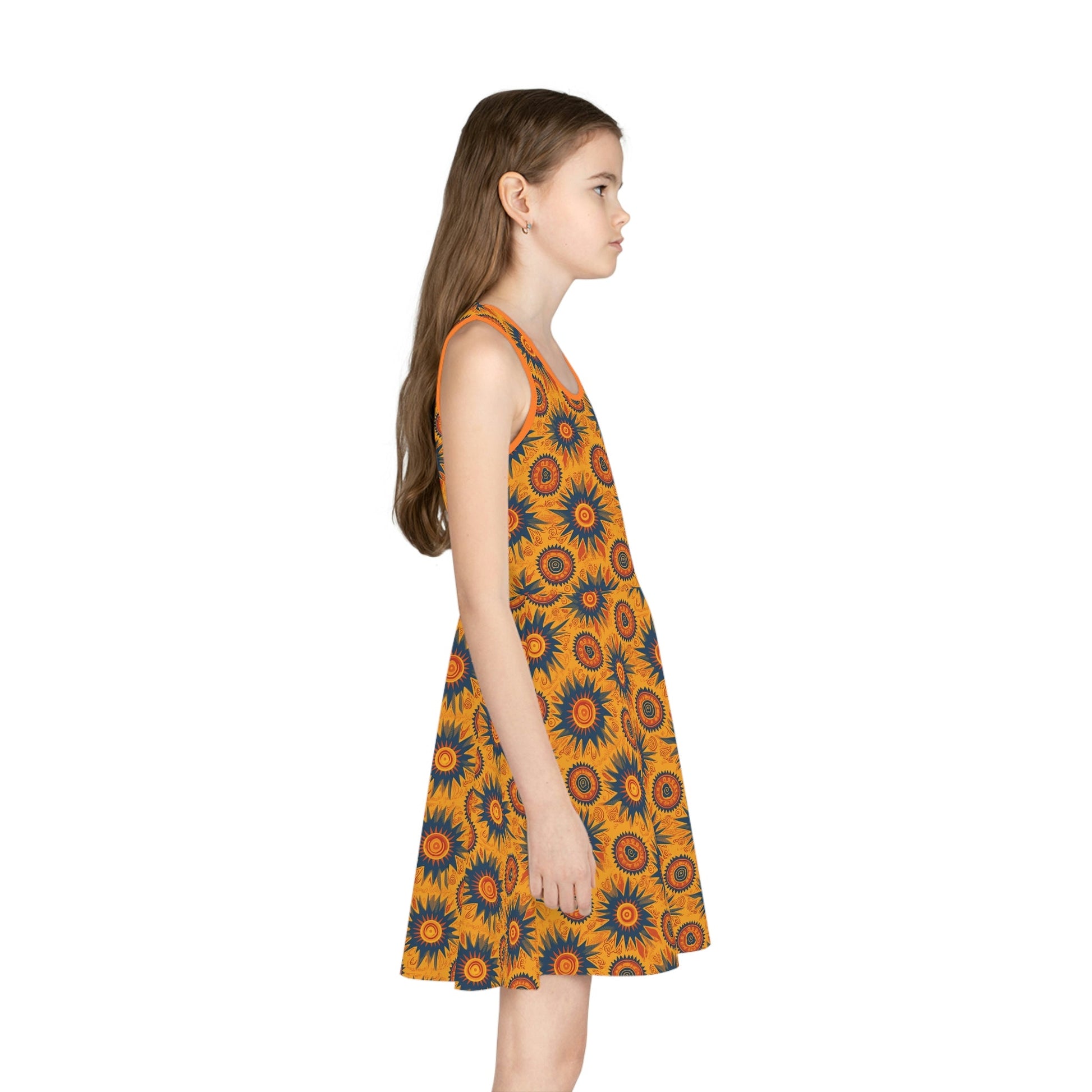 Folk Art Sun Girls' Sleeveless Sundress