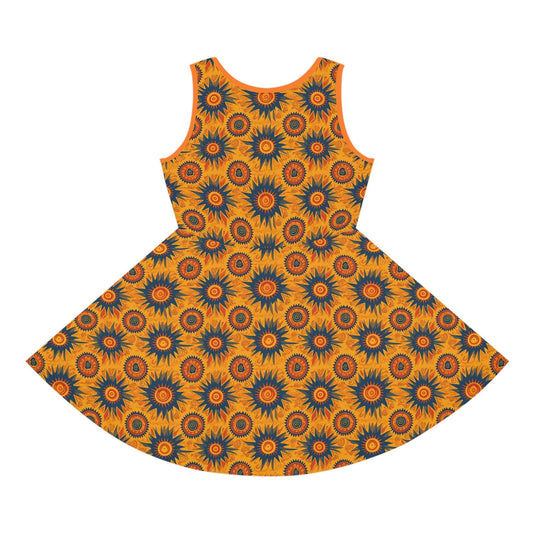 Folk Art Sun Girls' Sleeveless Sundress