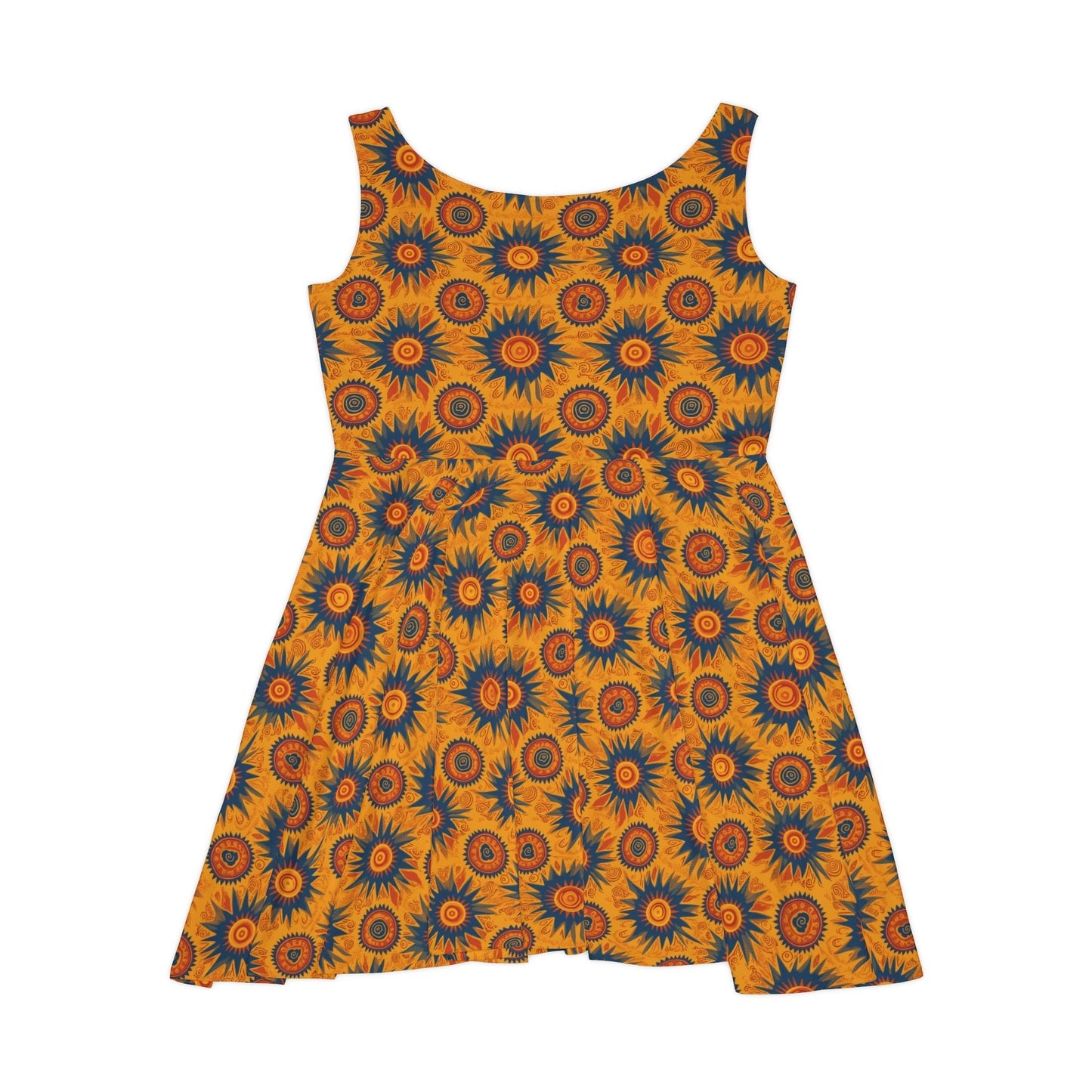 Folk Art Sun Pattern Women's Skater Dress