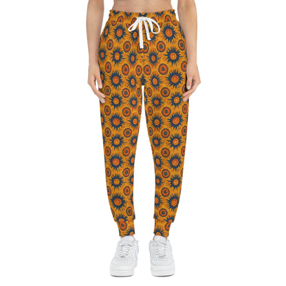 Folk Art Taro Sun Pattern Athletic Joggers