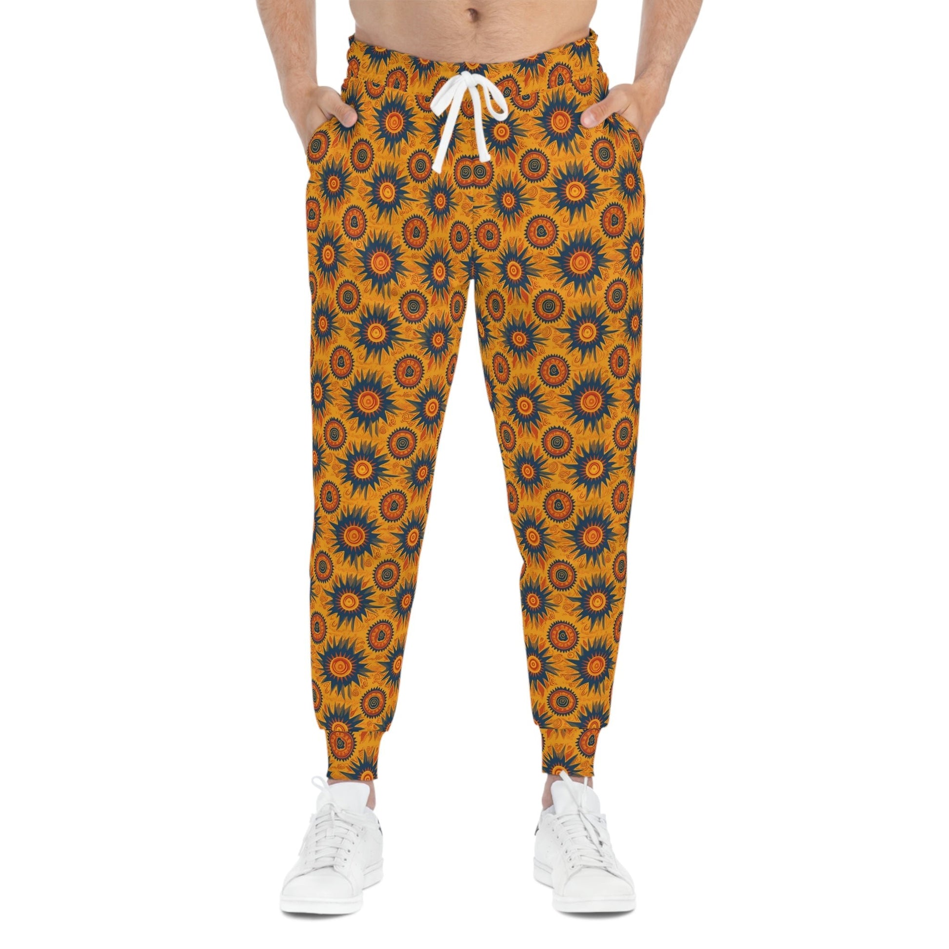 Folk Art Taro Sun Pattern Athletic Joggers