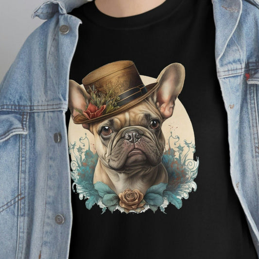 French Bulldog Portrait Cotton Tee III - a perfect gift for the frenchy lover or any bull dog fan
