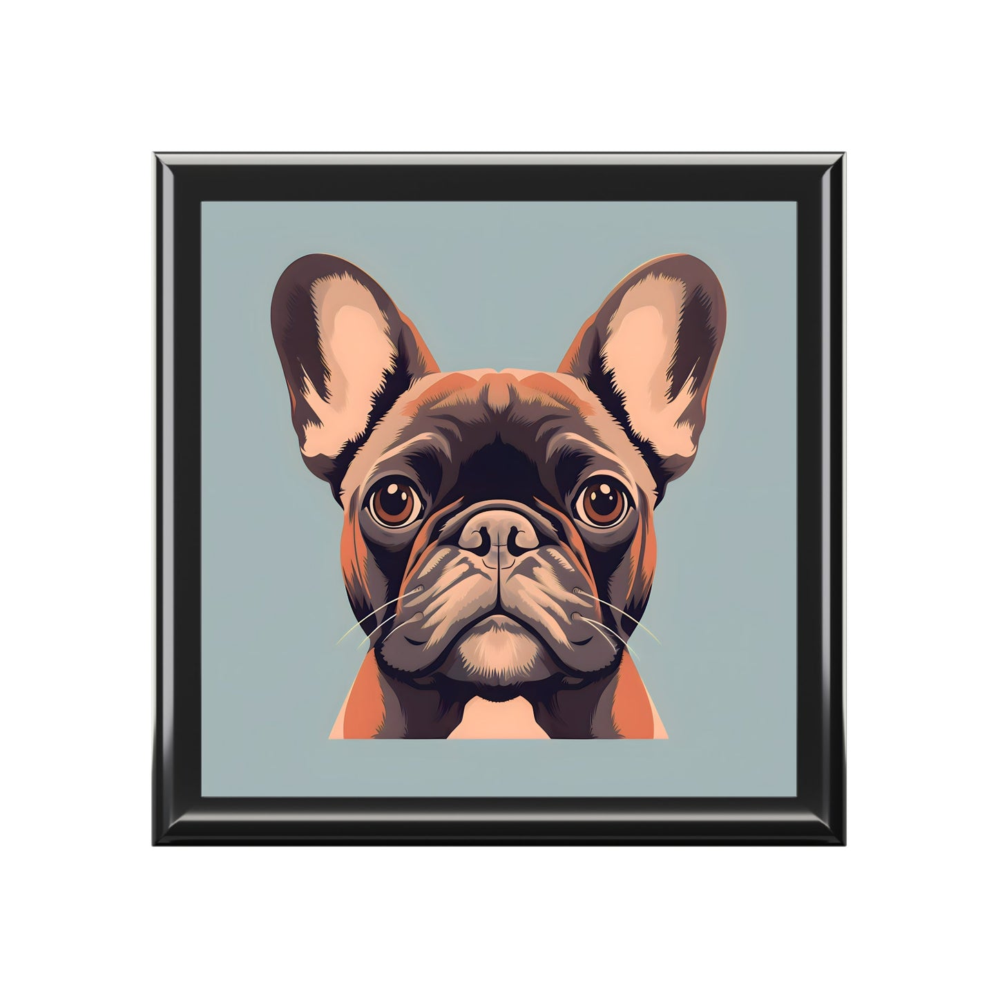 French Bulldog Portrait Jewelry Keepsake Box