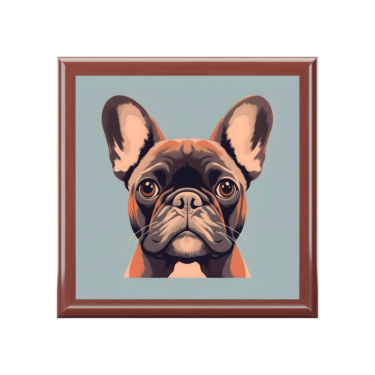 French Bulldog Portrait Jewelry Keepsake Box