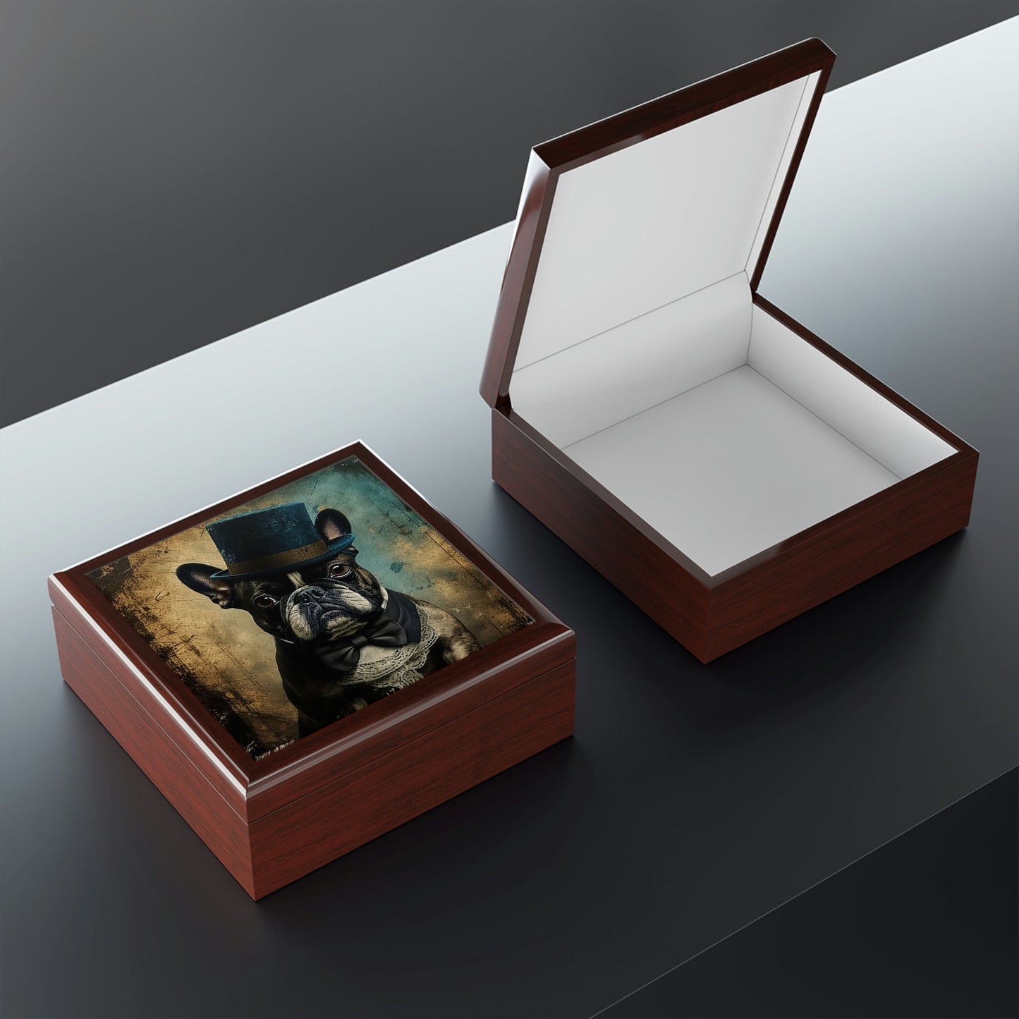 French Bulldog Portrait Jewelry Keepsake Box - a perfect gift for the frenchy lover or any bull dog fan
