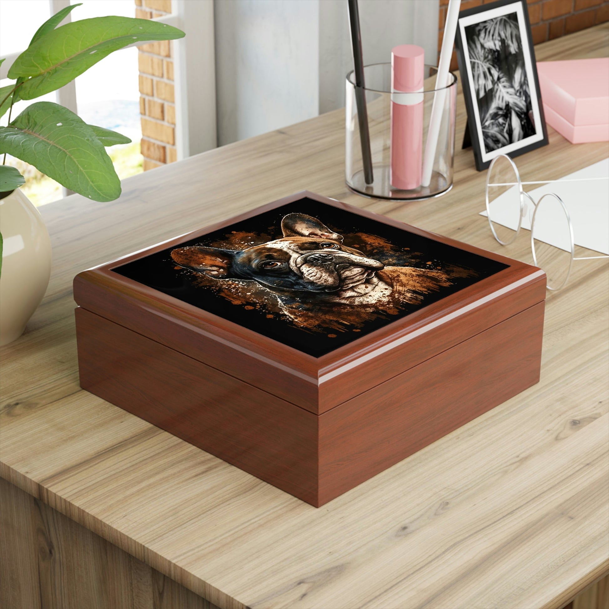 French Bulldog Portrait Jewelry Keepsake Box I - a perfect gift for the frenchy lover or any bull dog fan