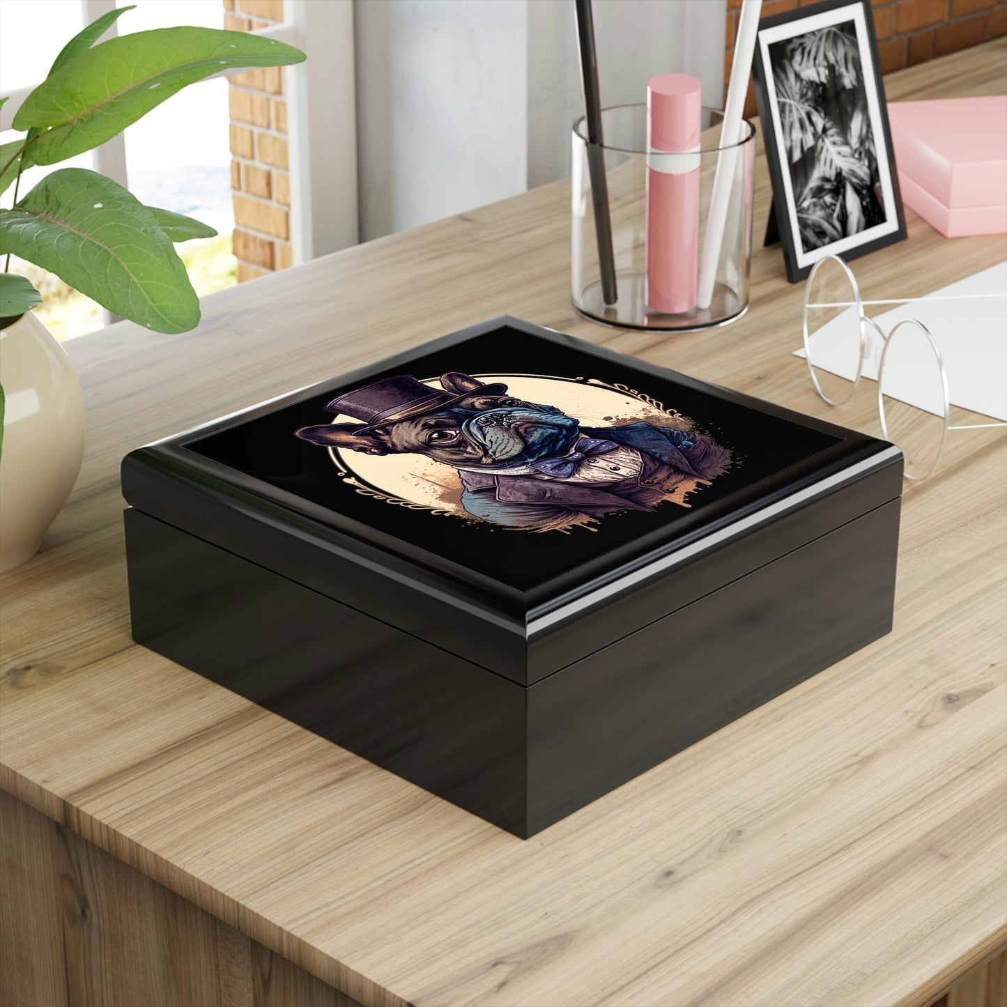 French Bulldog Portrait Jewelry Keepsake Box II - a perfect gift for the frenchy lover or any bull dog fan