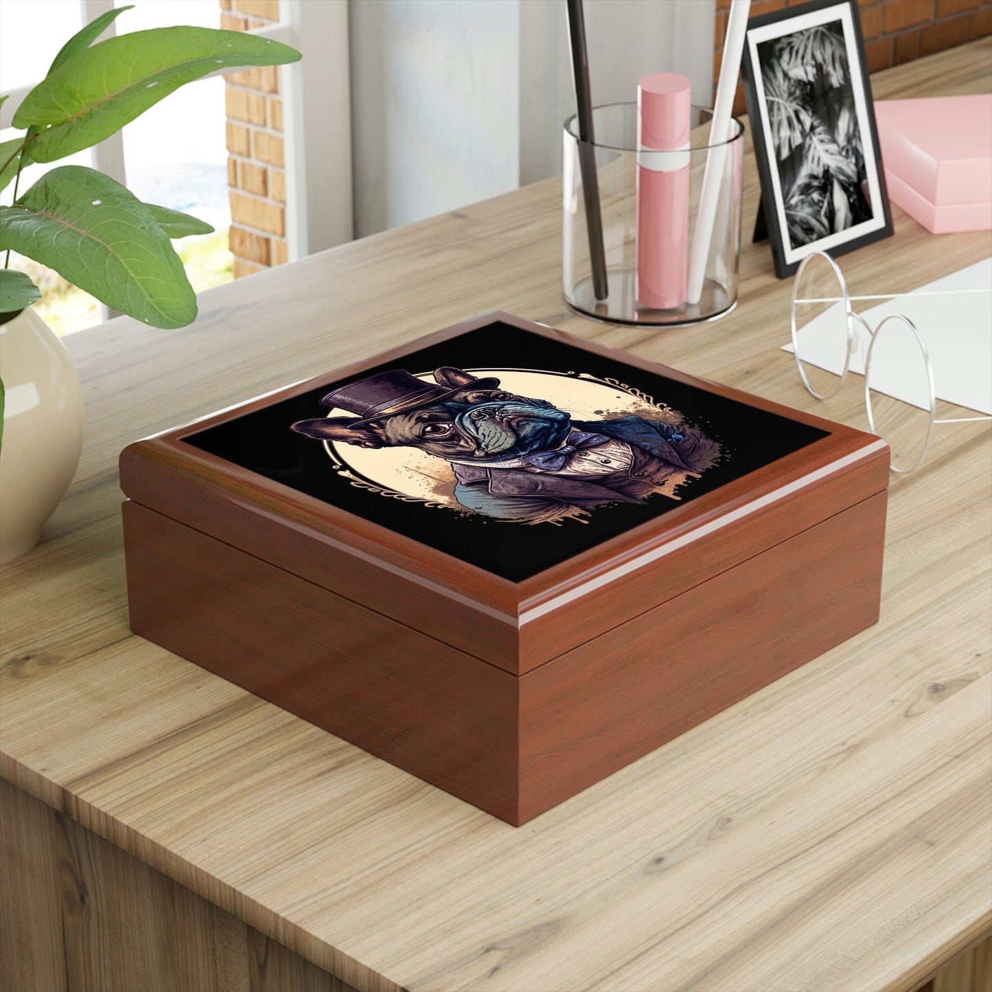 French Bulldog Portrait Jewelry Keepsake Box II - a perfect gift for the frenchy lover or any bull dog fan