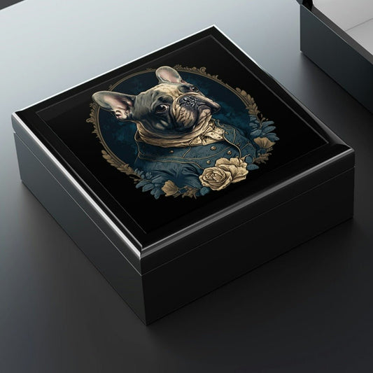 French Bulldog Portrait Jewelry Keepsake Box V - a perfect gift for the frenchy lover or any bull dog fan