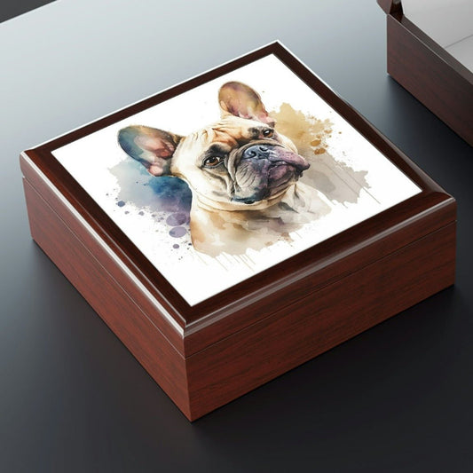 French Bulldog Portrait Jewelry Keepsake Box VI - a perfect gift for the frenchy lover or any bull dog fan