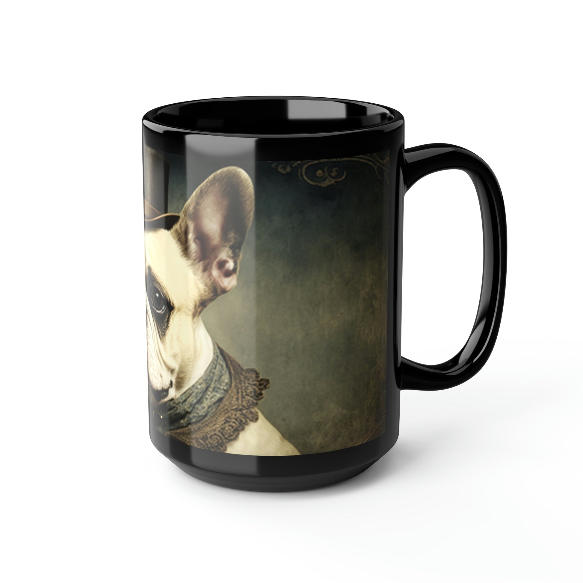 Frenchy in Paris | French Bulldog Portrait | 15 oz Coffee Mug | Perfect Gift for the Frenchie Lover