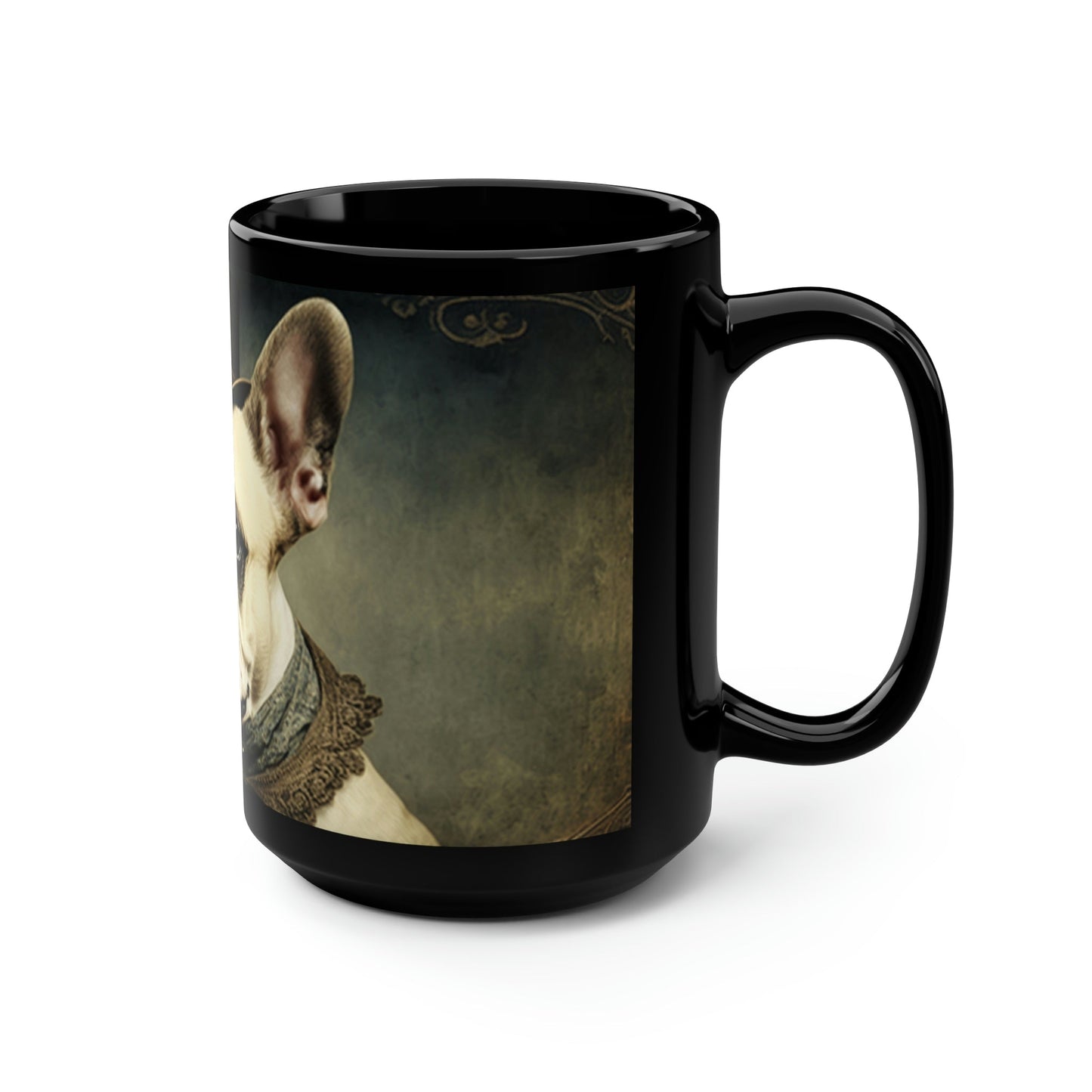 Frenchy in Paris | French Bulldog Portrait | 15 oz Coffee Mug | Perfect Gift for the Frenchie Lover