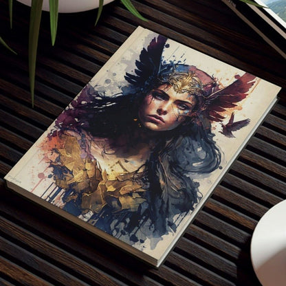 Freya the Goddess Notebook - Watercolor - Hard Backed Journal